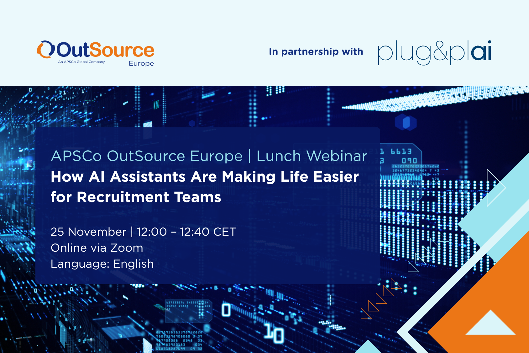 APSCo OutSource Europe | Lunch Webinar: How AI Assistants Are Making Life Easier for Recruitment Teams APSCo OutSource Europe | Lunch Webinar: How AI Assistants Are Making Life Easier for Recruitment Teams